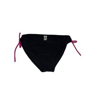 Ocean Dream Black Bikini Swimsuit Bottom Only With pink accents womens size 16